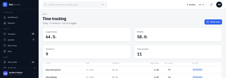 Time tracking